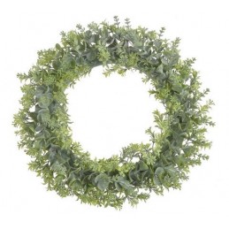 Wianek z eukaliptusem duży..41cm - art. dekoracyjny 48-12 pcs......03 GREEN