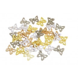 Drewniana wykrawanka - motyl 36szt-pacz..2cmLx0,2cmWx1,5cmH..96-24 bags..36 pcs-bag....A06 LT.YL-BR-G-WH