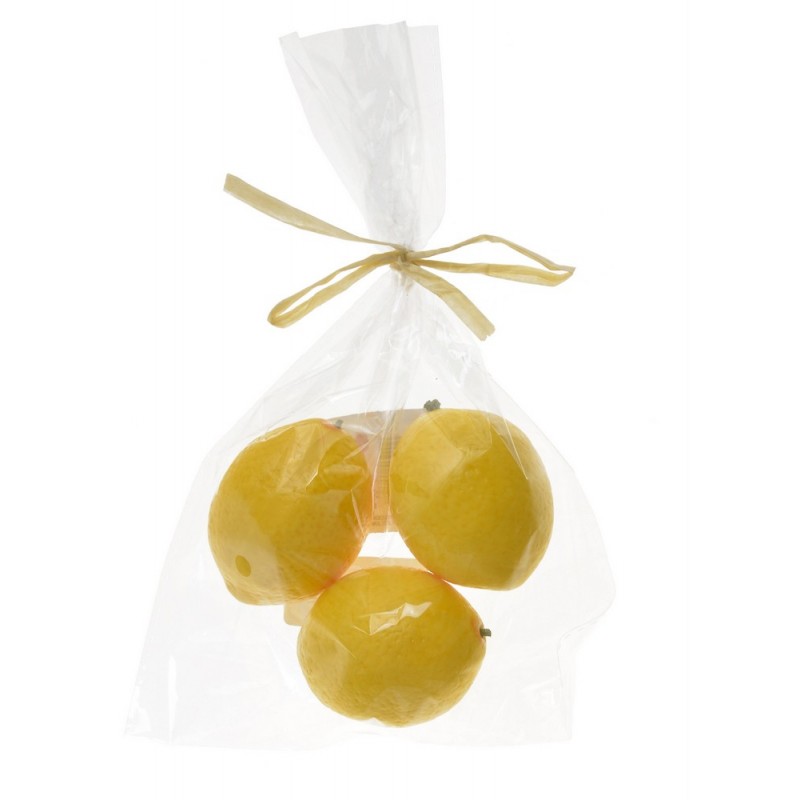 Cytryna 4,5cm, 3szt-pacz- sztuczny owoc..4,5cm∅x4cmH...YELLOW