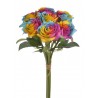 Tęczowa róża 7szt-pęcz. ..35cm..72-12 bu..7 pcs-bu