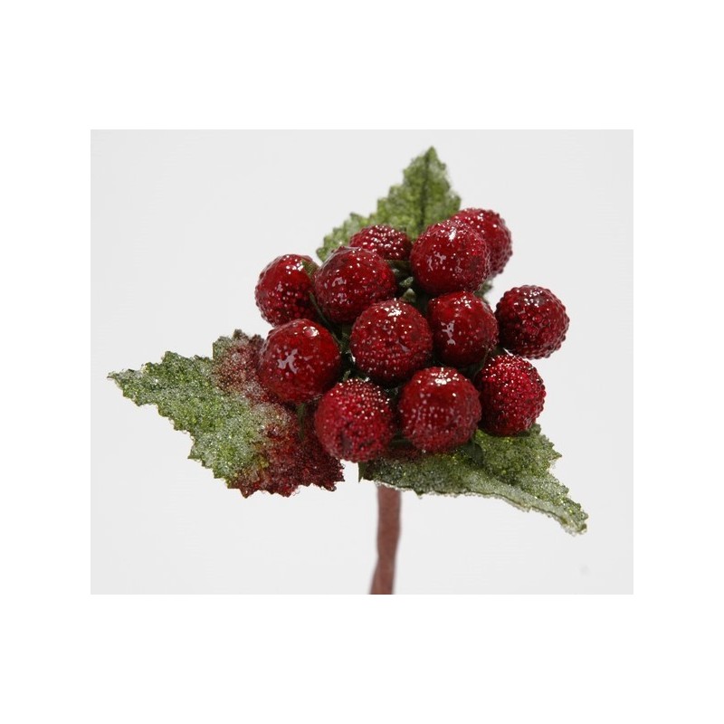 Malinki w cukrze...H11cm...12szt/pęczek