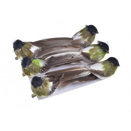 Ptak na klipie, 6szt-paczka..14cmLx4cmWx5cmH..120-1 bags..6 pcs-bag....2 GREEN