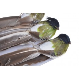 Ptak na klipie, 6szt-paczka..14cmLx4cmWx5cmH..120-1 bags..6 pcs-bag....2 GREEN