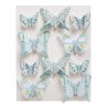 Motyl na klipie 6szt-kpl..6cmH...BLUE