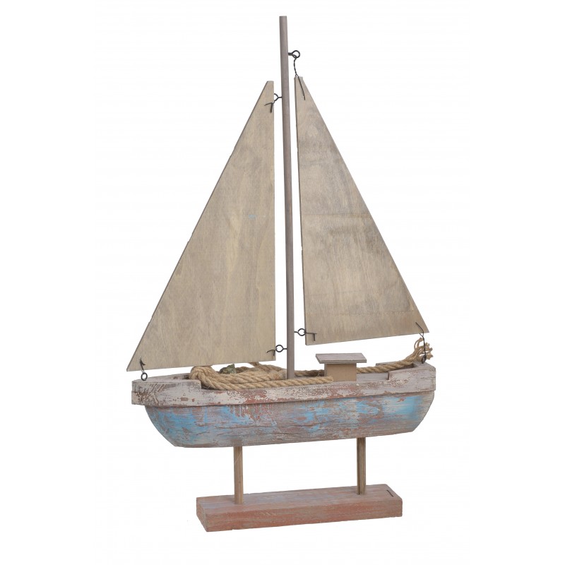 Żaglówka 65cm..40cmLx8cmWx65cmH....R-W-BL-BR