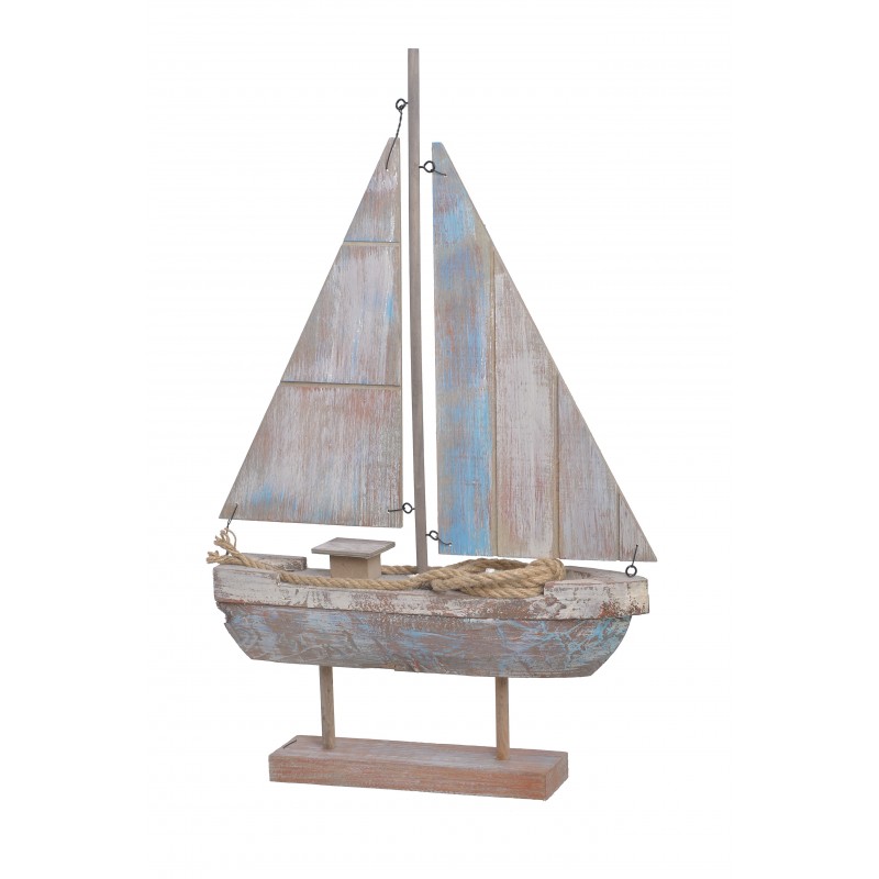 Żaglówka 65cm..40cmLx8cmWx65cmH....R-W-BL-BR