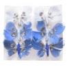 Motyl na klipie 6szt-kpl..6cmH...BLUE