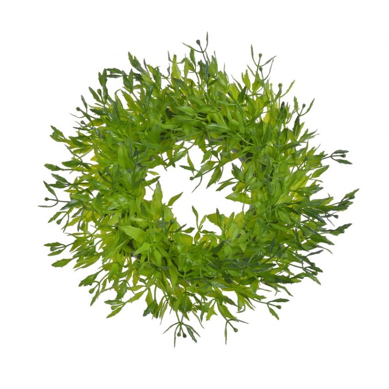 Wianek liściasty z pąkami średni..35cm...03 GREEN