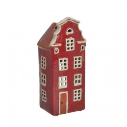 Domek ceramiczny....18,5cmH.....DK.RED.