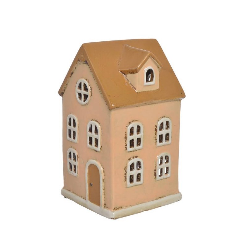 Domek ceramiczny..13,5cmLx13cmWx23cmH..6-1 pcs......BEIGE-BROWN