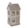 Domek ceramiczny..19cmH..24-1 pcs......CREAM-GREY