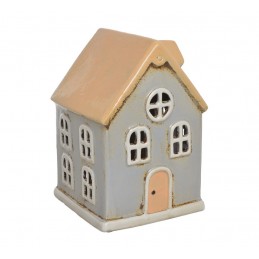 Domek ceramiczny...19,5cmH...GREY-BEIGE