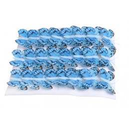 Motyl 5cm na klipie 24szt..5cm...BLUE