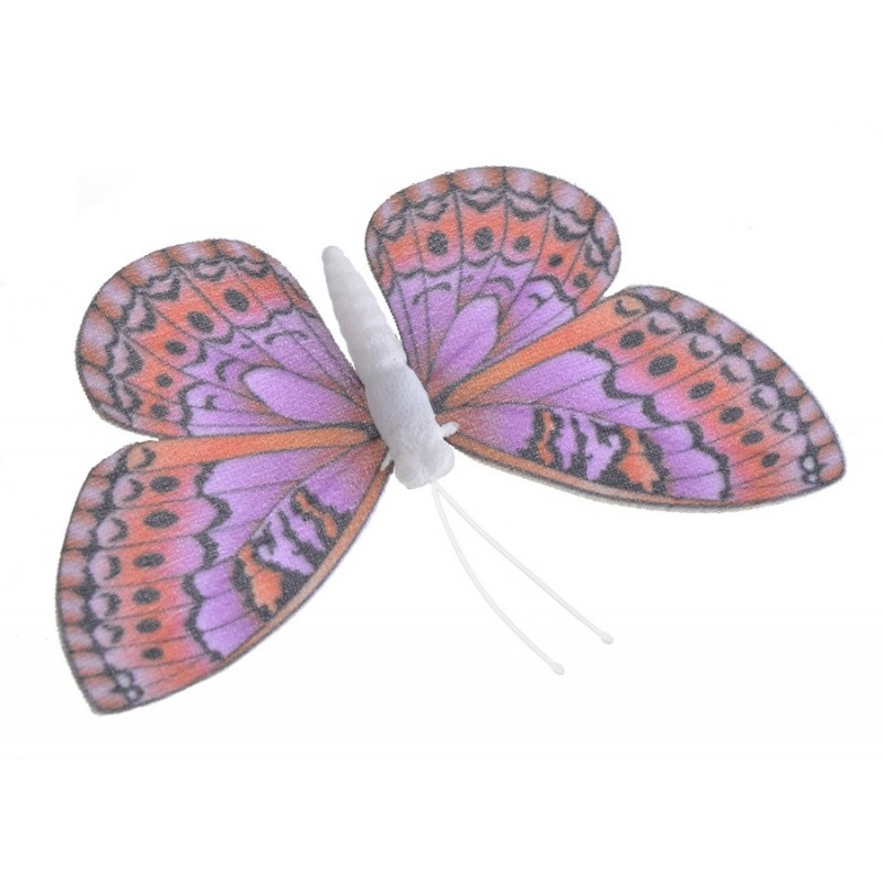 Motyl z materiału na klipie 3szt-kpl..20cm, 16cm, 12cm... PINK