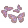 Motyle na klipie 8cm 6szt-kpl......SET 6 COL