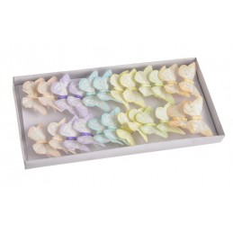 Motyl 7cm na klipie, 24szt-kpl....60-1 sets..24 pcs-set....Colorful