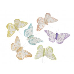 Motyl 7cm na klipie, 24szt-kpl....60-1 sets..24 pcs-set....Colorful