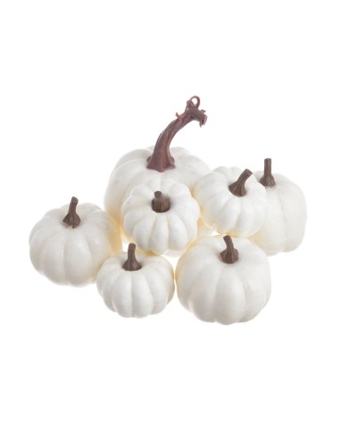 Dynie 8szt-pacz - artykuł dekoracyjny...6-9cm∅ WHITE