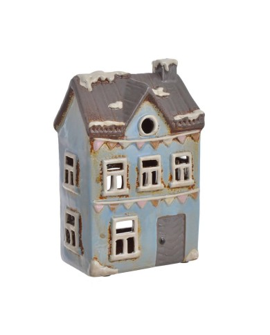 Domek ceramiczny...18,5cmH....BLUE-GREY