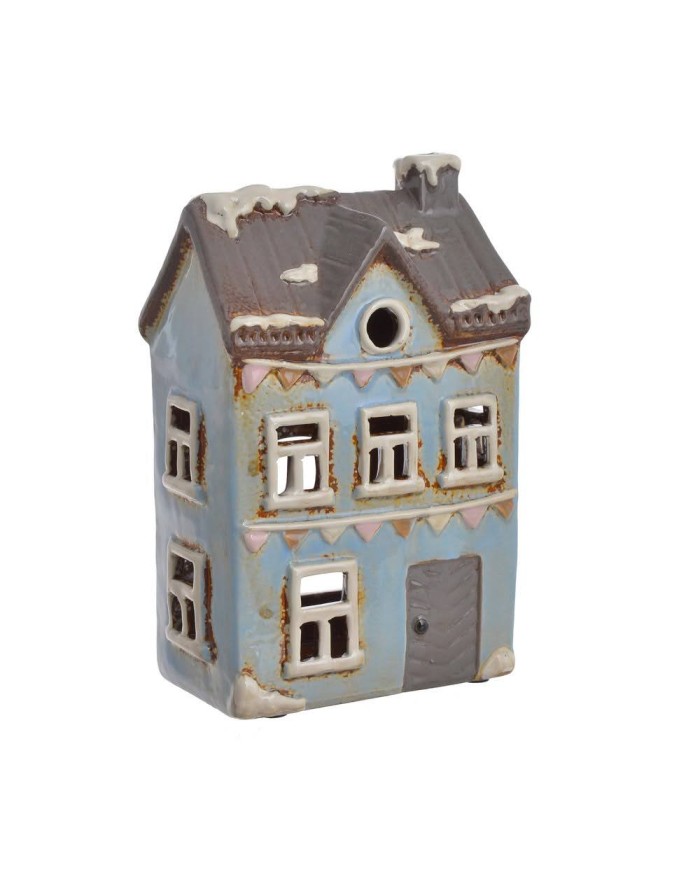 Domek ceramiczny...18,5cmH....BLUE-GREY