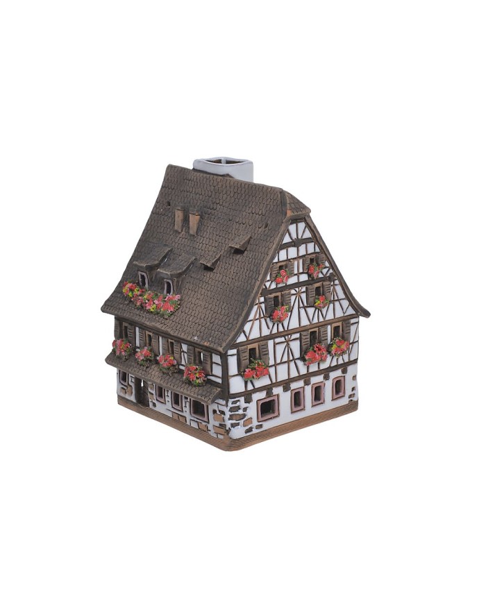 Domek ceramiczny..11.5cmLx11,5cmWx14cmH....BR-W-R-PK