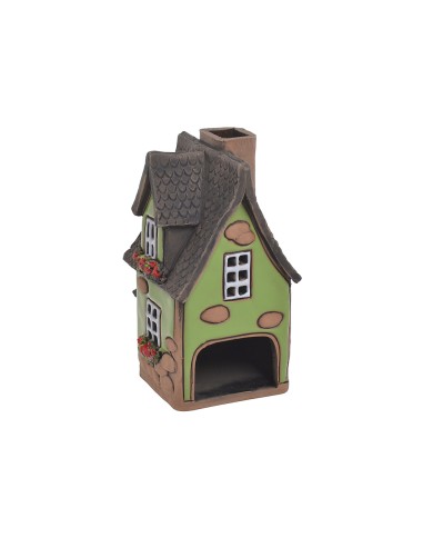 Domek ceramiczny..7,5cmLx8cmWx14cmH..1-1 pcs......GREEN
