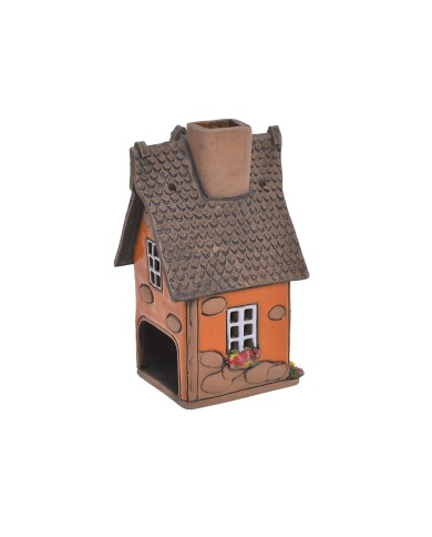 Domek ceramiczny..7,5cmLx8cmWx14cmH..1-1 pcs......ORANGE