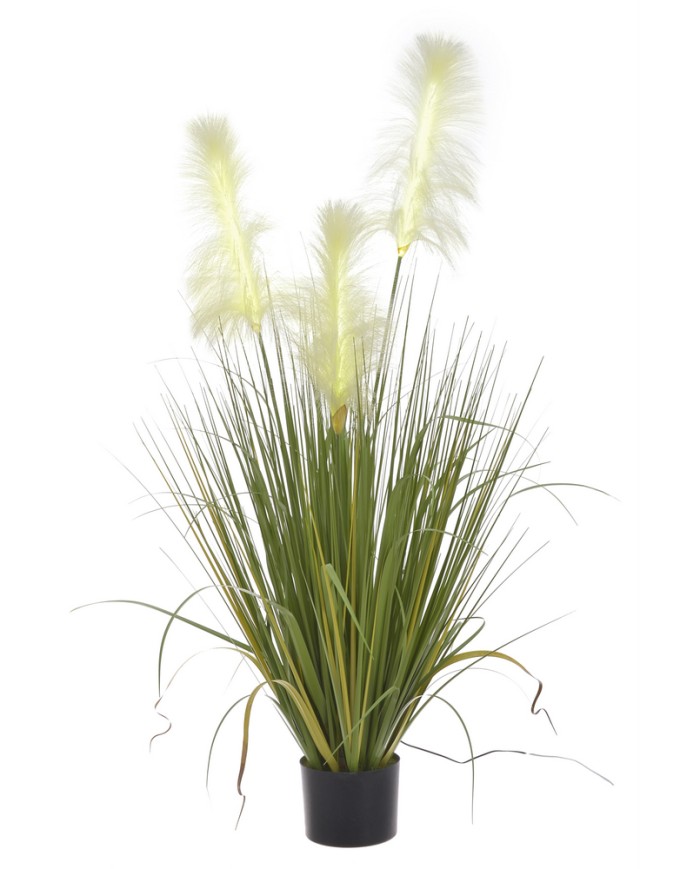 Trawa pampasowa w doniczce LED..120cm....GREEN-WHITE