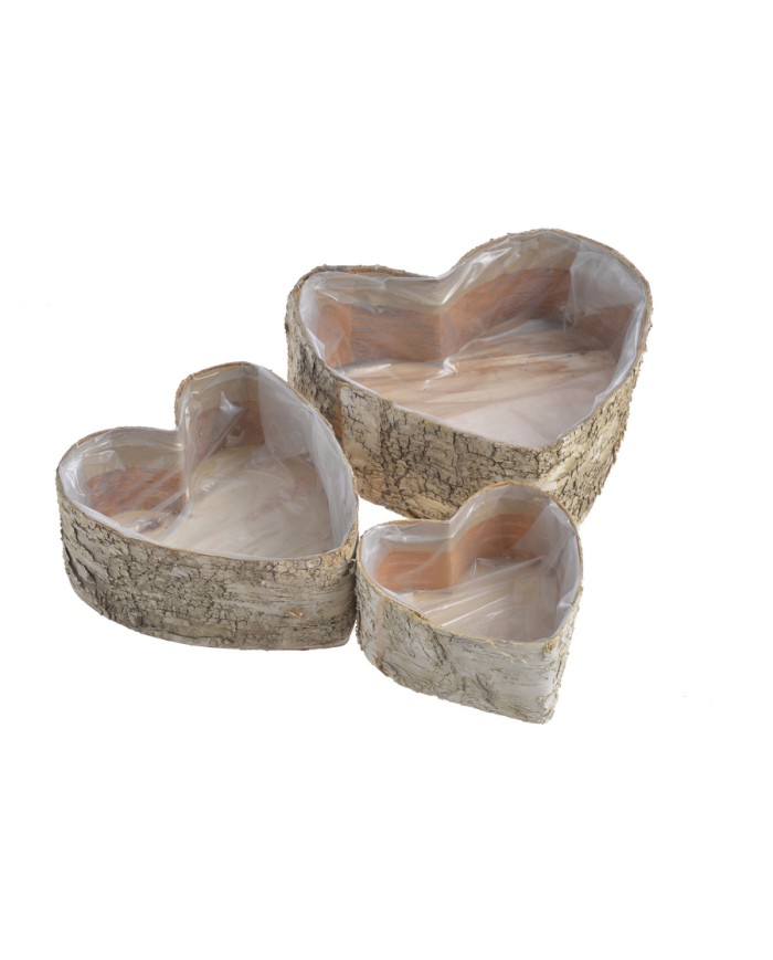 Serca osłonki brzoza...3szt..24cmL  - nat