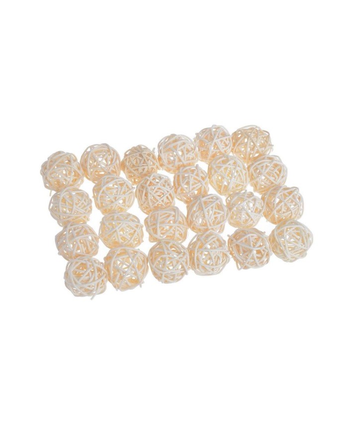 Kula rattanowa 3cm, 24szt-kpl..3cm∅..120-0 bags..24 pcs-bag....WHITE