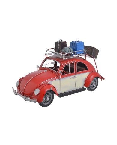 Metalowy samochód retro..33cmLx14cmWx19cmH.....RED