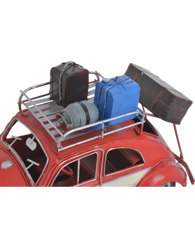 Metalowy samochód retro..33cmLx14cmWx19cmH.....RED