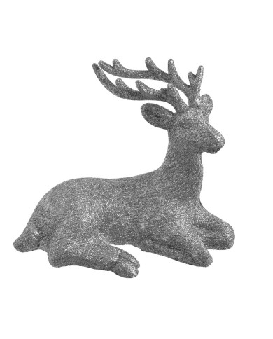 Jelonek leżący 16 cm - dekoracja zimowa