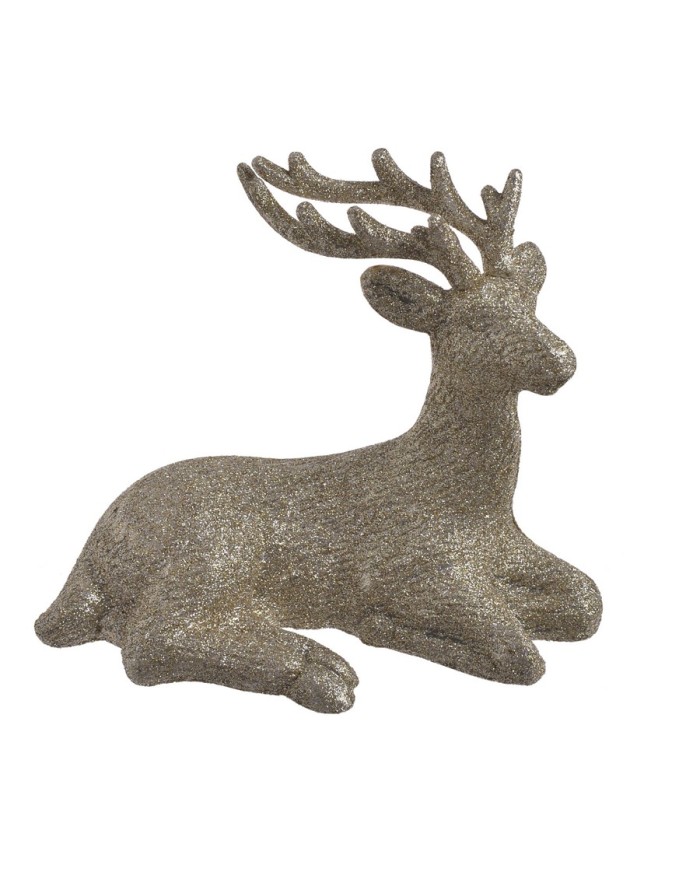 Jelonek leżący 16 cm - dekoracja zimowa