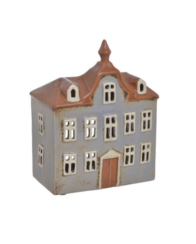 Domek ceramiczny..15cmLx9cmWx19,5cmH..12-1 pcs......GREY-BROWN