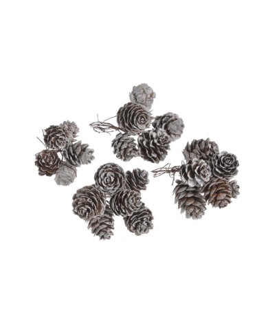 Szyszki na druciku 24szt-paczka..9cm..480-48 bags..24 pcs-bag....NATURAL-WHITE