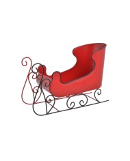 Drewniane sanki 51,5 cm...RED-BLACK