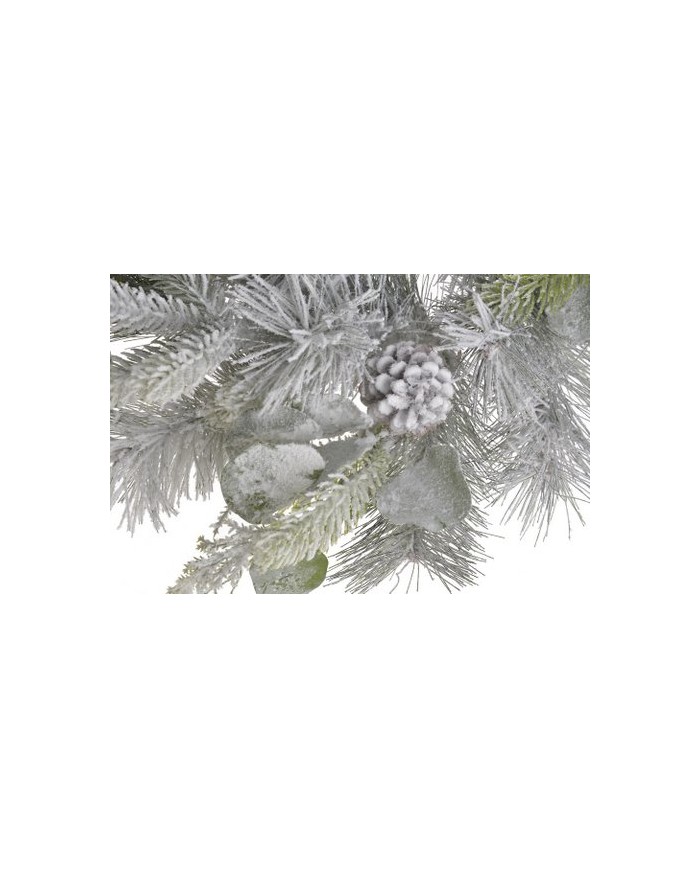 Ośnieżony wianek z szyszkami..60cm..6-0 pcs......GREEN-WHITE.