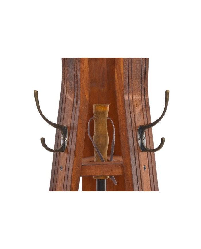 Drewniany wieszak z nart 170cm..48cmLx48cmWx170cmHBROWN-BLACK..1-1 pcs