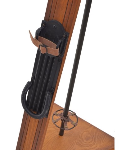 Drewniany wieszak z nart 170cm..48cmLx48cmWx170cmHBROWN-BLACK..1-1 pcs