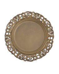 Talerz dekoracyjny 33cm..33cm∅ x 2cmH..24-24 pcs......GOLD+BLACK