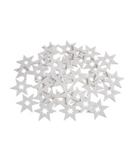 Drewniana wykrawanka- gwiazdka 36szt-pacz..4,5cmL x 0,2cmW x 4,5cmH..96-24 bags..36 pcs-bag....WHITE