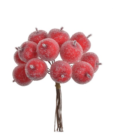 Jabłko w cukrze 12szt/pęczek x12 - sztuczna roślina