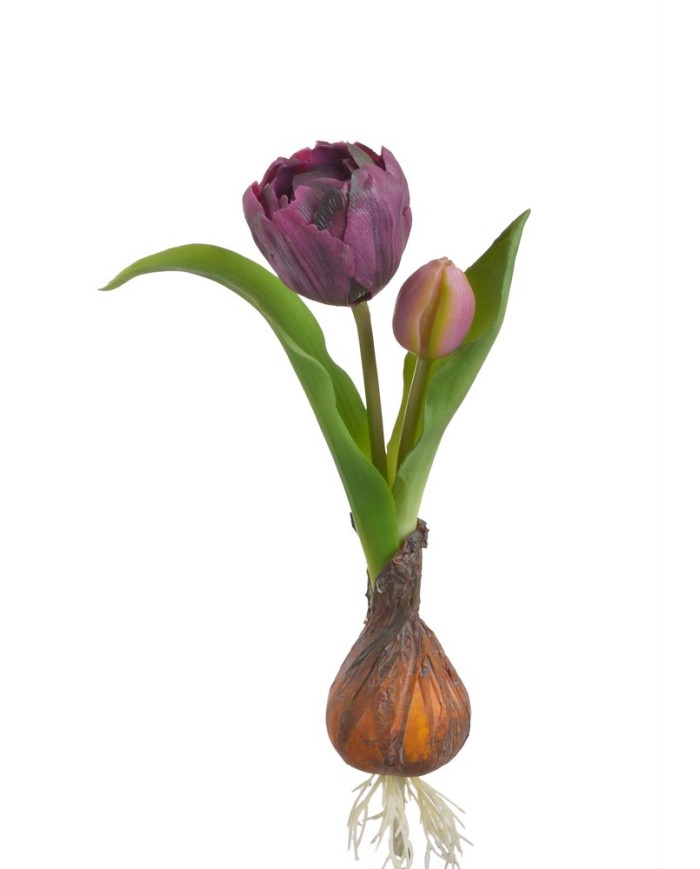 Tulipan 1+1 z cebulką..20cm..192-24 pcs - sztuczny kwiat