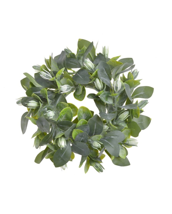 Wianek liściasty mały ..26cm...02 WHITE-GREEN