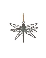 Metalowa ważka 18cm, zawieszka..(18cmLx5cmWx17,5cmH) 26cmH..60-60 pcs......MINT-BROWN