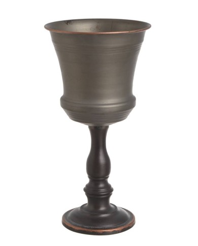 Metalowy kielich, osłonka...11,8cmØ 31,5cmH...GREY