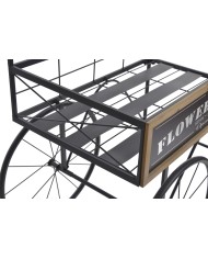 Metalowy kwietnik wózek..100cmL x 57cmW x 175cmH..1-1 pcs......BLACK