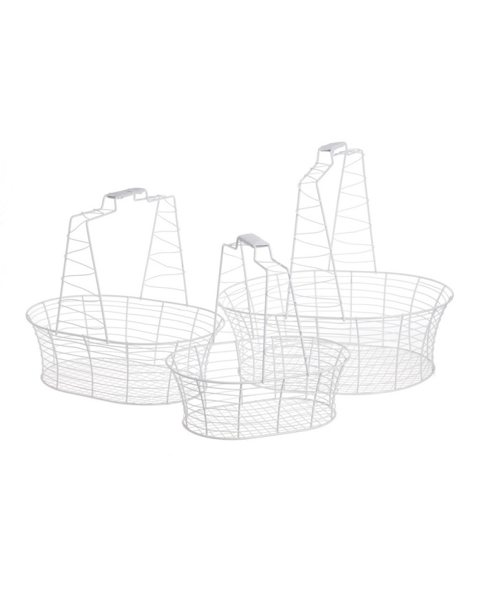 Koszyki metalowe 3szt-kpl..39,5cmH, 33cmH, 29cmH