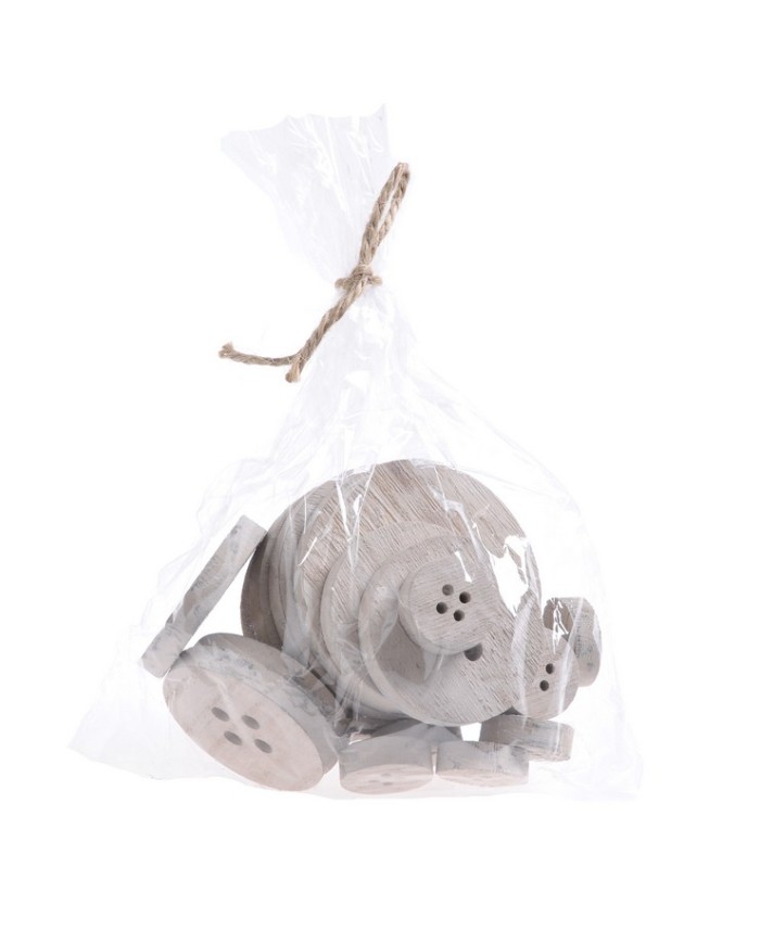 Guziki drewniane wyb.-kolor mix _2,5-7cm_75bag_white wash